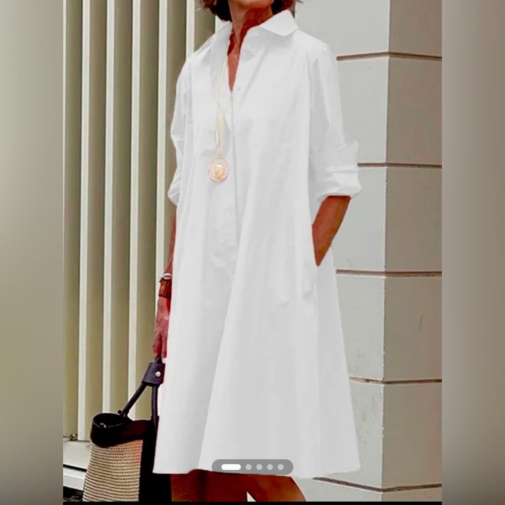 Over Size White Dress